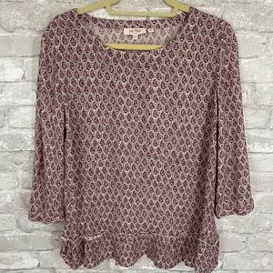 Fatface Ruffle Print Top
